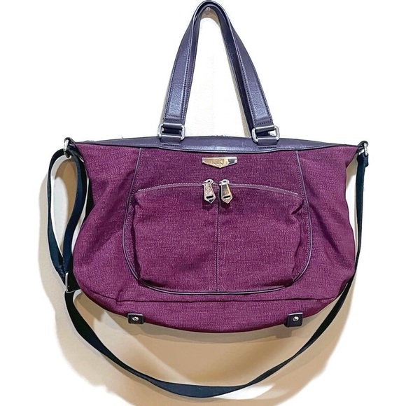 KIPLINGER KAEON TRIUMPHANT TRAVEL BAG. VEAGAN LEATHER TRIM. CROSSBODY STRAP. - Picture 6 of 14